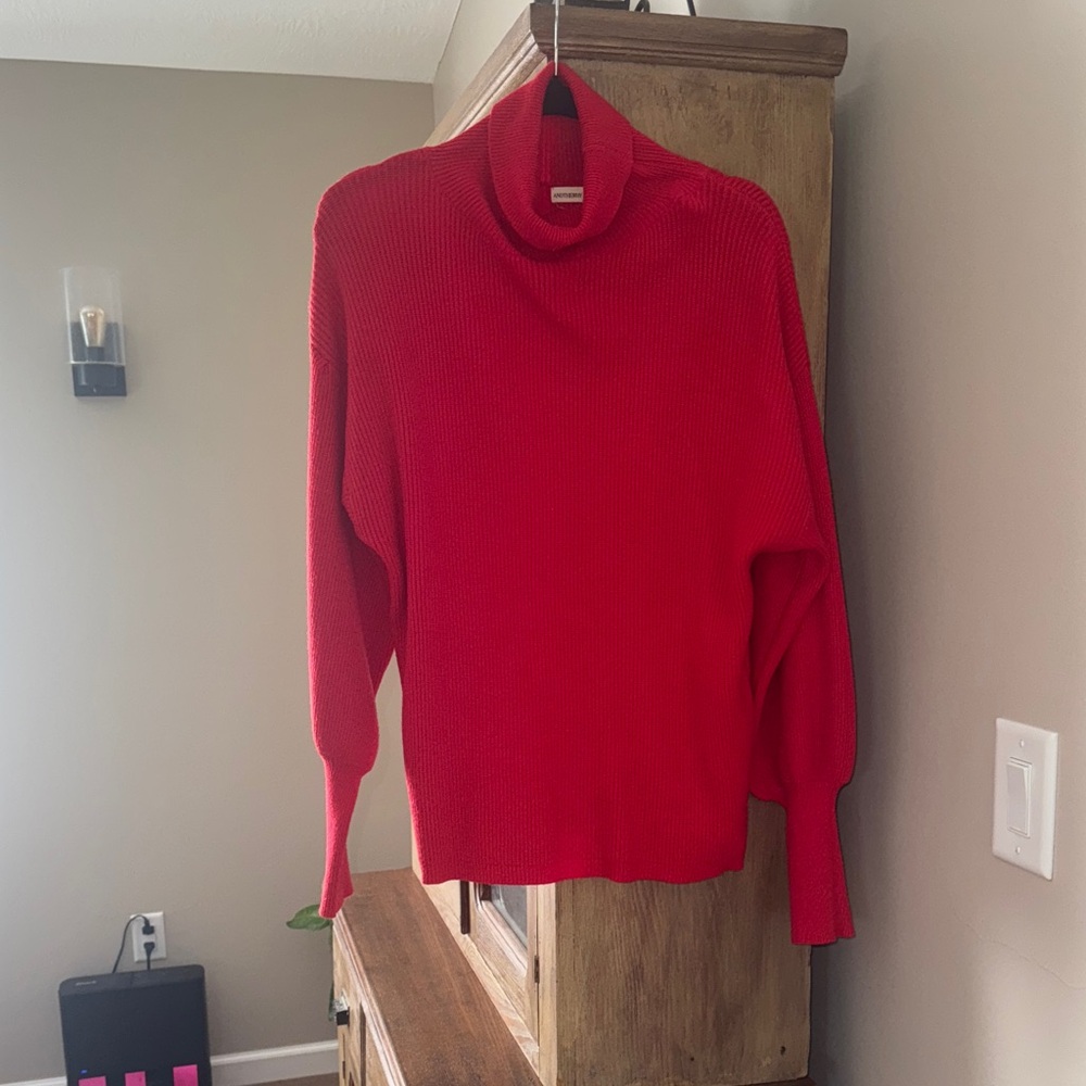 Vibrant Red Turtleneck Sweater by And Other Stories